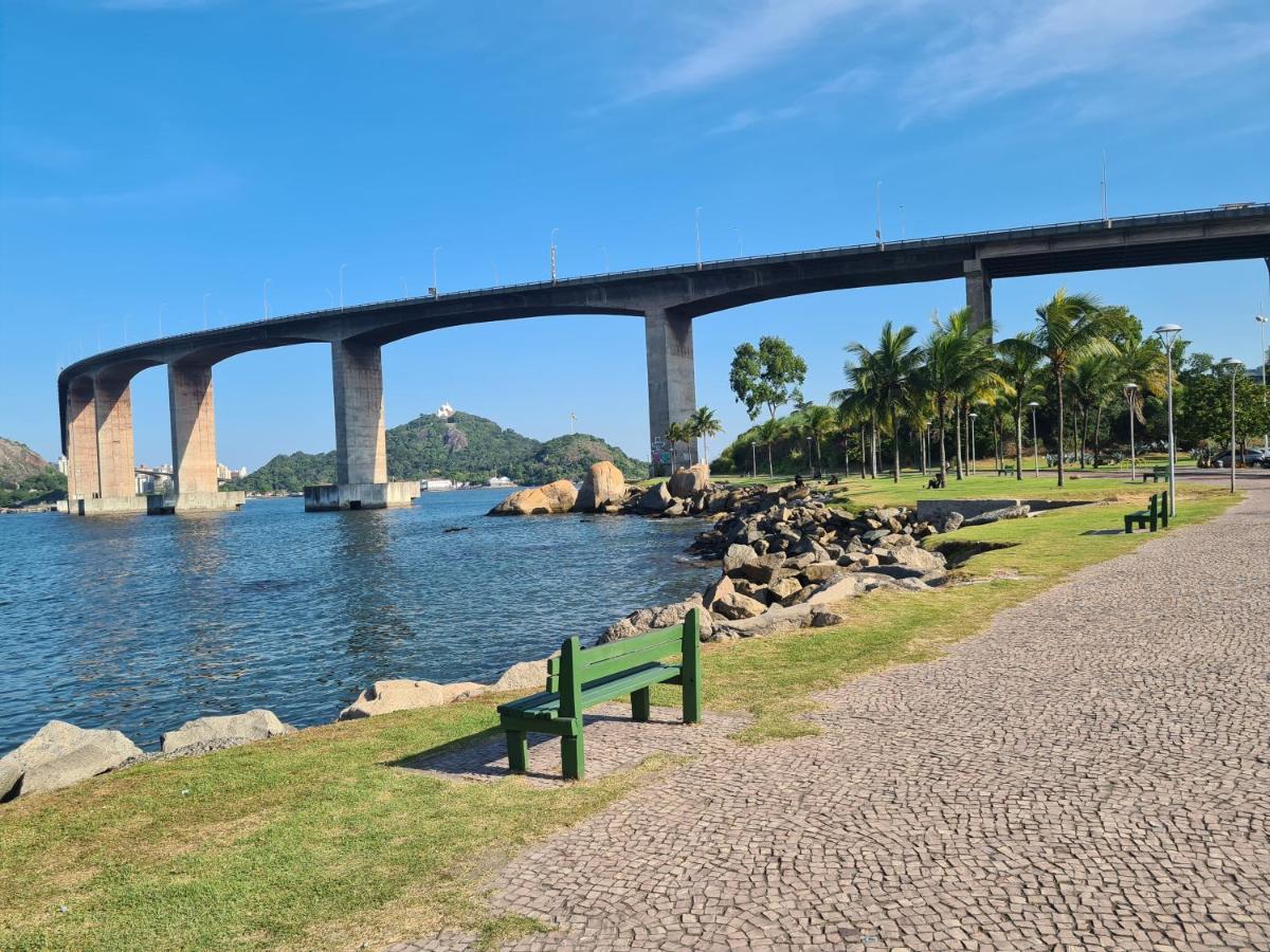 Flat Pasárgada 906, Free Bikes, pé na praia Vila Velha  Esterno foto