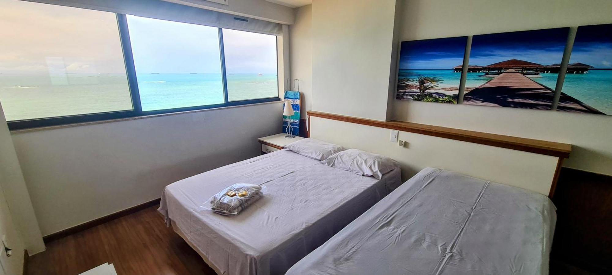 Flat Pasárgada 906, Free Bikes, pé na praia Vila Velha  Esterno foto